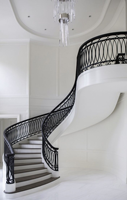 Rampe d'escalier intérieure courbée Tanlong en acier au carbone pour escaliers