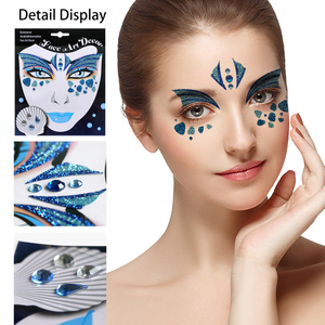 Customized Temporary <b>Face</b> <b>Gems</b> Crystal Stickers Printed for Body Application at Music <b>Festivals</b> Carnival Parties White Color - Product Image 3