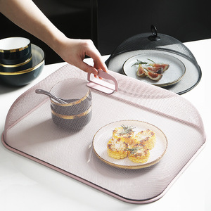 <span class=keywords><strong>Couvre</strong></span>-<span class=keywords><strong>plat</strong></span> en maille de 47 cm, rond, carré, rectangulaire, pour la cuisine, en fer, en métal, pour protéger les aliments - Product Image 4