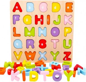 Tablero de Madera con Alfabeto y Números, Rompecabezas de Aprendizaje 3D Montessori para Niños, Tableros de Actividades Educativas Tempranas, Juguetes para Niños y Niñas - Product Image 2