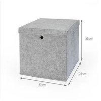 Prix de vente en gros Boîtes de rangement pliables en feutre Boîte de rangement cube bacs avec couvercle