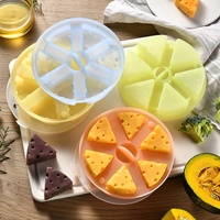 Moule de cuisson en silicone de qualité alimentaire réutilisable pour aliments complémentaires pour bébés, antiadhésif, congelable, avec couvercle, pour chocolat, vente en gros