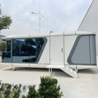 Conception contemporaine Polyuréthane Isolation thermique Espace préfabriqué Capsul Apple Pod Paysage Maisons chez l'habitant