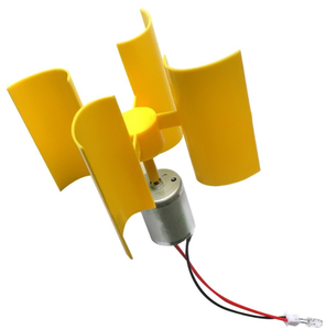 미니 풍력 터빈 발전기 DC 모터 LED <span class=keywords><strong>DIY</strong></span> 키트 세트 어린이 조립 장난감 - Product Image 2