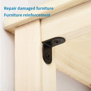 L Bracket Corner Bracket Set,<b>Metal</b> L Brackets For Shelves Wood Furniture Cabinets Chairs Drawers With 20 Screws - Product Image 4