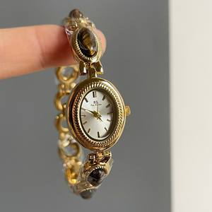 <b>Women's</b> Light Luxury Elegant Quartz Watch Simple Rhinestone <b>Bracelet</b> New Four-Leaf Flowers Disc Fashion Chain Link <b>Bracelets</b> - Product Image 1
