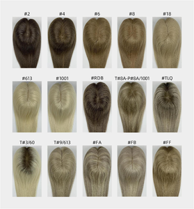 Cheveux humains balayage blond naturel européen Mini soie juive Topper pleine main attachée Base de soie Toupet pour les femmes blanches perte de cheveux - Product Image 6