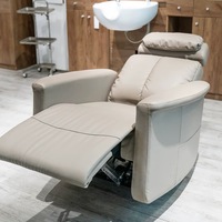 Fauteuil inclinable électrique en cuir pour personnes âgées, pivotant, relevable, à bascule et massant, pour salon