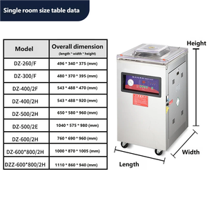 Scelleuse <span class=keywords><strong>sous</strong></span> <span class=keywords><strong>vide</strong></span> de table semi-automatique électrique en acier inoxydable multi-tailles pour la <span class=keywords><strong>conservation</strong></span> de la viande, des fruits de mer et des produits frais - Product Image 3