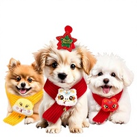 Écharpe pour animaux de compagnie pour chats et chiens, réglable, décoration de Noël, en acrylique, style classique et moderne