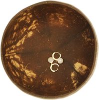 Cuencos de Cáscara de Coco Originales con Asa de Madera de Haya, Decoración Sostenible para el Hogar, para Fiestas de Cumpleaños o Campamentos