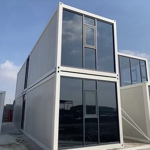 Maison préfabriquée de construction extérieure: modèle de mur rideau en verre avec isolation thermique, logement simple résidentiel - Product Image 2