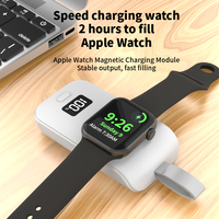 Pengisi Daya Nirkabel Magnetik MINI 2000mAh untuk Jam Tangan Pintar, Power Bank Portabel dengan Tali Gantungan Tipe-C 5V/1A untuk IWatch