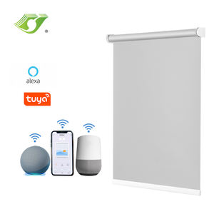 Vente en gros de stores enrouleurs motorisés occultants/légers en nouveau tissu télécommandés rideaux pour le salon - Product Image 4