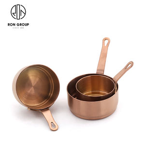 Jolie poêle à frire en cuivre antiadhésive de <span class=keywords><strong>petite</strong></span> taille au design nordique avec poignée en acier inoxydable, ensemble de poêles à frire pour la restauration, la cuisine - Product Image 4