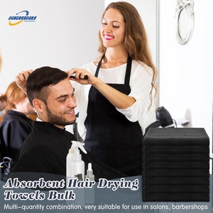 <span class=keywords><strong>Toallas</strong></span> Negras Económicas 100% Algodón con Logotipo Personalizado del Fabricante <span class=keywords><strong>para</strong></span> Deportes, Belleza, Spa, Resistentes a la Decoloración del Cabello, <span class=keywords><strong>para</strong></span> Peluquería - Product Image 4