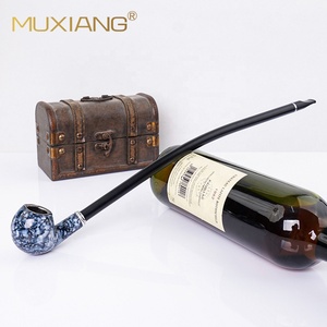 High Quality Long <strong>Stem</strong> Bent Tobacco <strong>Pipe</strong> Handmade Bakelite Resin Smoking <strong>Pipe</strong> - Product Image 2