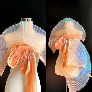 Tela de Organza Metálica con Pliegues de Acordeón, Decorativa y de Diseño RTS - Product Image 5