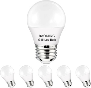 <span class=keywords><strong>Ampoule</strong></span> LED SMD G45 <span class=keywords><strong>40W</strong></span> équivalent E26/E27/B22 5000K blanc lumière du jour pour miroir de maquillage, lampe de bureau et réfrigérateur - Product Image 1