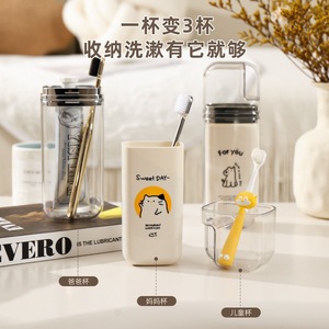 Six Lords Travel Mouthwash Cup With Toothbrush Holder Foldable Portable For Business Trip And Travel - Product Image 2