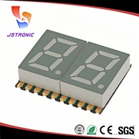 Jstronic 2-stellige 7-Segment-SMD-LED-Anzeige 0,3 Zoll Zweistellige Sieben-Segment-Anzeige mit Gemeinsamer Kathode/Anode
