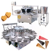 Biscuit Cookie Gaufre Gaufre Bâton Forme Ligne De Production Prix Gaz Crème Glacée Cône Faire Rouleau Oeuf Rouleau Maker Machine Électrique