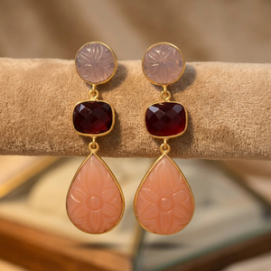 Boucles d'oreilles Huggie en acier inoxydable faites à la main, tendance bohème pour enfants, avec zircon - Product Image 2