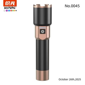 <b>Flashlight</b> <b>Rechargeable</b> Type C Charging Zoomable 12W LED Aluminum Alloy White Light 18.5cm Long Durable Design - Product Image 3
