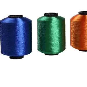 Commercio all'ingrosso Custom Made Color Dope 250D/96F 100% poliestere DTY filamento filato filato di poliestere tinto in massa