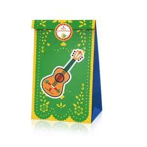 Huancai Mexican <strong>Party</strong> Favors <strong>Bag</strong> 12 PCS Gift Paper <strong>Bags</strong> Goodies Candy Treat <strong>Bag</strong> with <strong>Stickers</strong> for Cinco De Mayo <strong>Party</strong> Supplies - Product Image 6