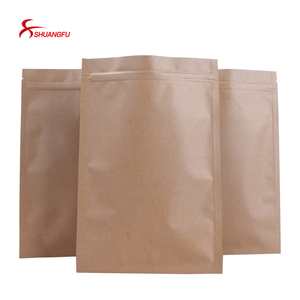 Tùy chỉnh Ống đồng in PE nhiều lớp đứng lên Túi với dây kéo hàng đầu có thể tái chế Túi giấy Kraft cho đồ ăn nhẹ trà cà phê - Product Image 2