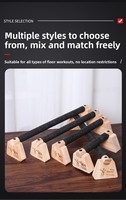 Barres de pompes robustes antidérapantes, équipement de fitness portable, paire de barres de pompes en bois