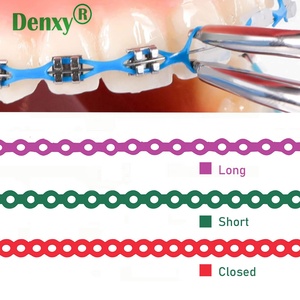 Denxy Denxy Orthodontische Elastische Ultra <span class=keywords><strong>Power</strong></span> <span class=keywords><strong>Chain</strong></span> Rubberen Band Lang/Kort/Continu 15 Voet/Rol Tandheelkundig Orthodontisch Materiaal - Product Image 3