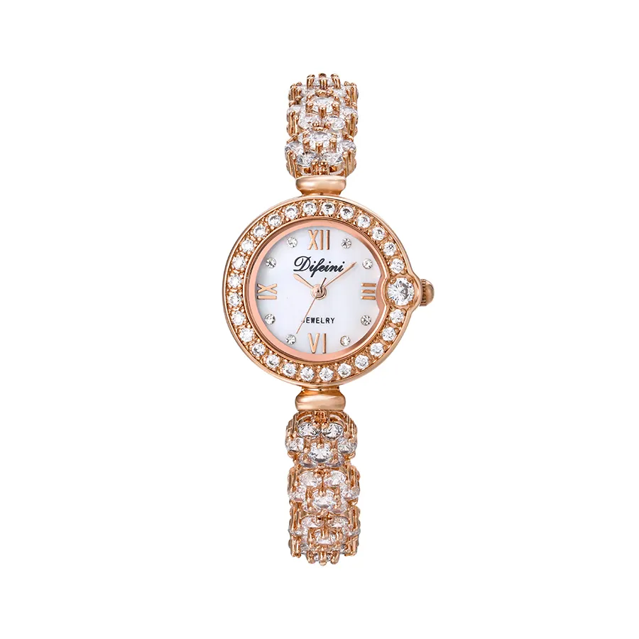 watch-17 xuping elegant multi diamond women's watch golden waterproof watch 2020