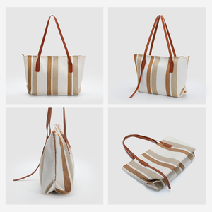 <strong>Cheap</strong> Low Price Shipping Import Charges to Your Country Striped Woman Tote <strong>Bag</strong> for Lady Girls Handbag - Product Image 5