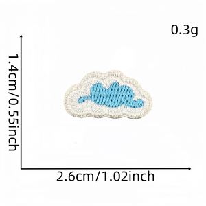 Mini Patch Brodé Thermocollant Thème Marin Nuage Cocotier Bouée Bateau pour Étiquette de Bagage et Décoration de Sac - Product Image 3