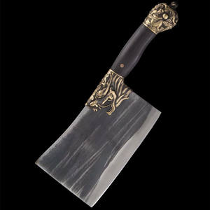Chine Longquan forgé à la main <span class=keywords><strong>hachoir</strong></span> à os de cuisine couteau spécial de boucher carré épaissi en acier inoxydable - Product Image 6