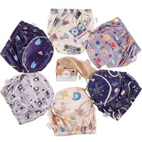 Culotte d'apprentissage lavable et réutilisable pour bébé en polyester respirant et coton absorbant, personnalisable