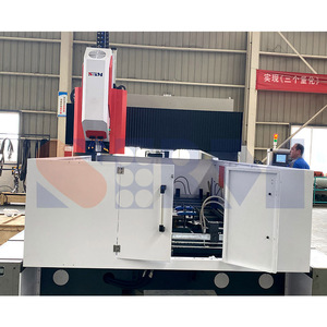 Machine de perçage à bride CNC à portique mobile en acier rapide, commande PLC, boîte de vitesses, moteur, engrenage, diamètre de perçage maximal de 50 mm - Product Image 4
