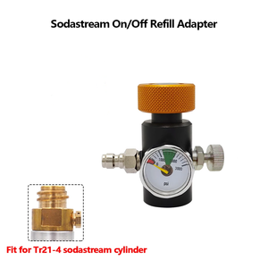 Adaptateur de remplissage rapide en alliage d'aluminium avec manomètre 3000 psi pour bouteille de gaz QD 8 mm – Recharge OEM - Product Image 3