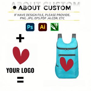 Sac à dos pliable en polyester léger et imperméable de 20 L avec logo personnalisé, sac de sport décontracté pour activités de plein air, voyages, randonnée, fitness - Product Image 2