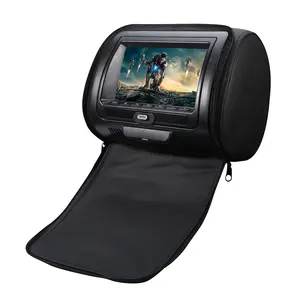 Universal 7inch Car Pillow Headrest Monitor DVD AV with USB SD Zipper