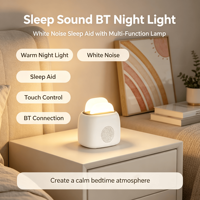 Haut-parleur créatif à bruit blanc pour V5.3, sortie 3W, veilleuse multifonctionnelle, minuterie, batterie 1200mAh, contrôle par application, aide au sommeil