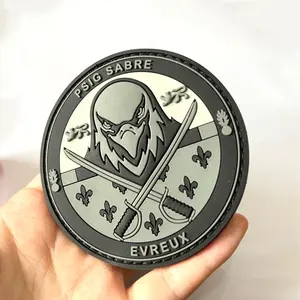 Pas de minimum de vêtements 3d patchs de logo en caoutchouc de silicone souple Patch PVC personnalisé