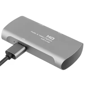 4K HD ses Video yakalama kartı döngü ile 1080P USB2.0 Video kapmak kayıt kutusu bilgisayar için canlı akış yayın