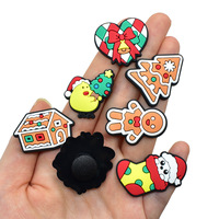 Accessoires de chaussures unisexes en PVC souple et caoutchouc, pas chers, avec boucles, breloques détachables DIY, décoratives, à thème dessin animé et de Noël