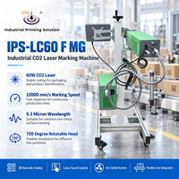 Machine de marquage laser CO2 IPS-LC60 F MG, machine de codage laser, marqueur laser 60W 10,6μm, codage de codes QR pour l'emballage
