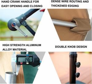 Meubles <span class=keywords><strong>de</strong></span> qualité supérieure Piscine Café Énorme 3M Table <span class=keywords><strong>de</strong></span> patio suspendue Parasol <span class=keywords><strong>de</strong></span> jardin Parapluie extérieur Banana Yard - Product Image 2