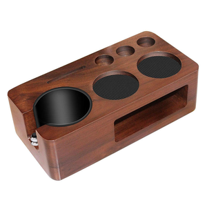 Convient pour la préparation du thé et du café, design portable en bois massif, panier filtre à café sans fond de 58 mm - Product Image 2