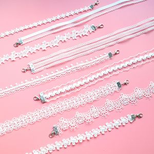 Kalung Choker Renda Bunga Putih Elegan untuk Wanita - Product Image 1